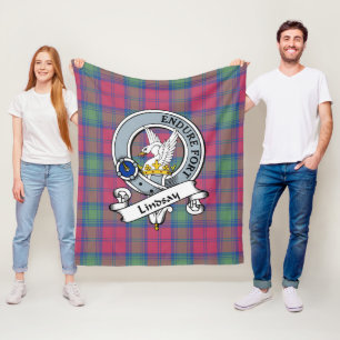 Cobertor De Velo Tartan Xadrez do Antigo Emblema do Clã Lindsay