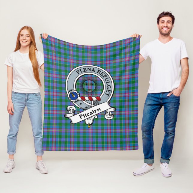 Cobertor De Velo Tartan Xadrez do Emblema do Clã Pitcairn (In Situ)