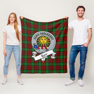 Cobertor De Velo Tartan Xadrez Insígnia do Clã Kerr
