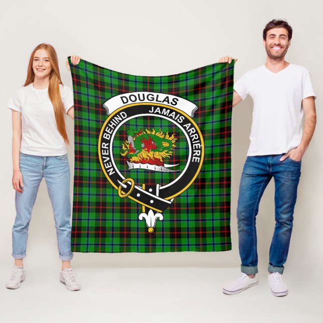 Cobertor De Velo Tartan Xadrez Preto Clan Douglas (In Situ)