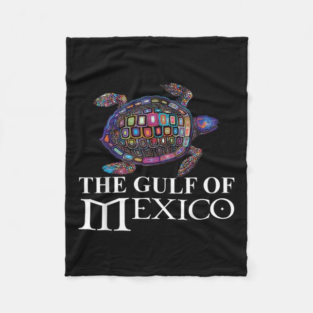 Cobertor De Velo Tartaruga Do Mar Gráfico Do Golfo Do México Nunca  (Frente)