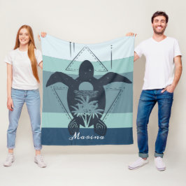 Cobertor De Velo Tartaruga Geométrica Moderna Personalizada