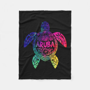 Cobertor De Velo Tartaruga Marinha Tie Dye Tril Aru Férias na Praia