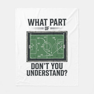 Cobertor De Velo Táticas Engraçadas de Futebol Treinador Camisa Vin
