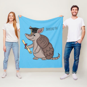 Cobertor De Velo Tatu bonito com desenho de boné de formatura