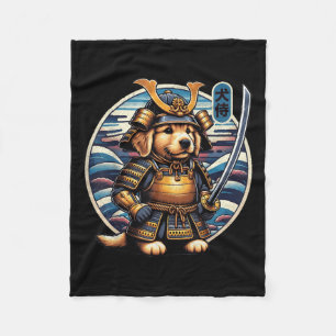 Cobertor De Velo Tatuagem do cão Samurai japonês, Ouro Retriever Ka