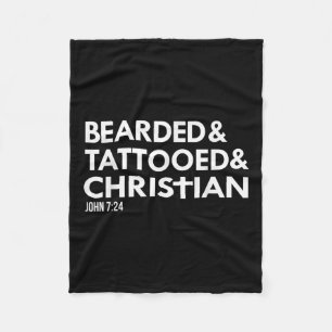 Cobertor De Velo Tatuagens De Barba Engraçada Cristã
