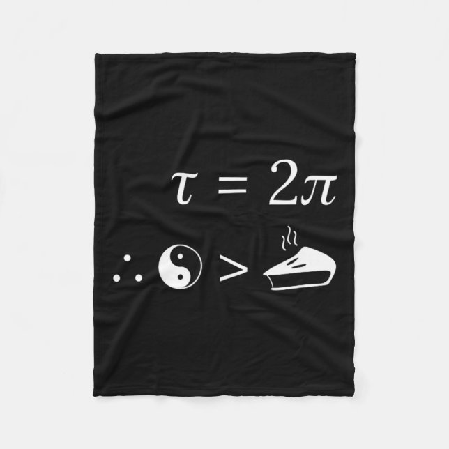 Cobertor De Velo Tau É Maior Que Pi - Nerdy Tau Day Math (Frente)