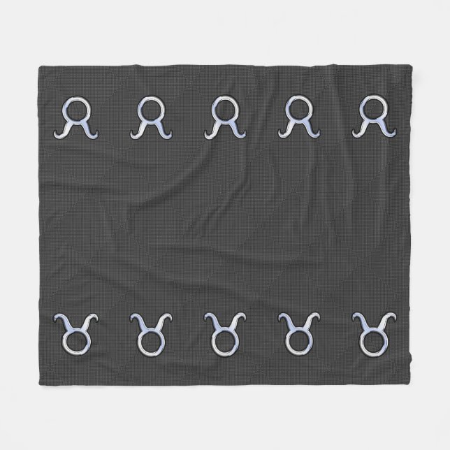 Cobertor De Velo Taurus Zodiac Sinal em Estilo de Fibra de Carbono (Frente (Horizontal))