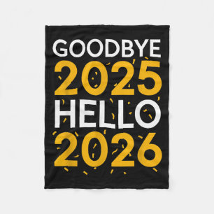 Cobertor De Velo Tchau 2025 Olá 2026 Camiseta Ano Novo 2026