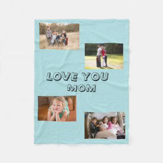 Cobertor De Velo Te Amo Mãe 4 Fotos Decorativas Sans Serif Font