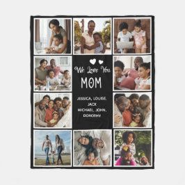 Cobertor De Velo Te Amo Mãe Foto Collage Black