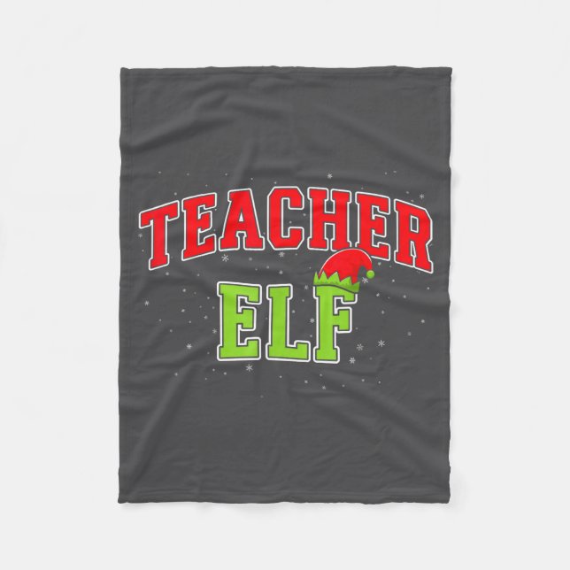Cobertor De Velo Teacher Elf Christmas Family Matching Group Xmas T (Frente)