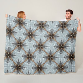 Cobertor De Velo Teal, Cinza, Bronze, Flor Vintage