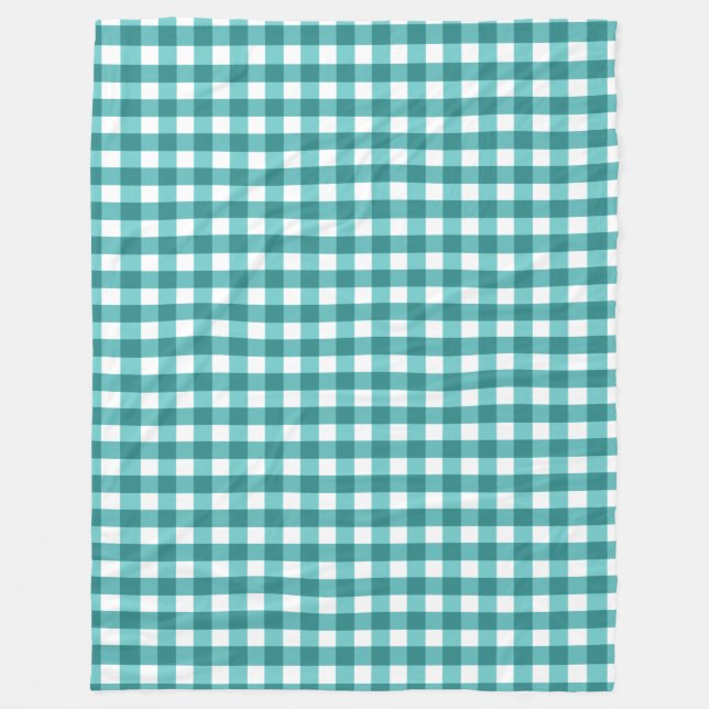 Cobertor De Velo Teal Gingham (Frente)