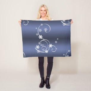 Cobertor De Velo Teal Metálico, Brancos, Natal