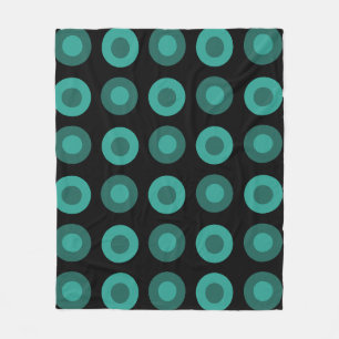 Cobertor De Velo Teal Preto dos Pontos do Médio Século