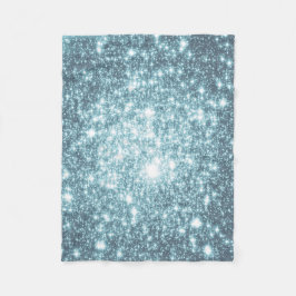 Cobertor De Velo Teal Stars Fleece Blanket