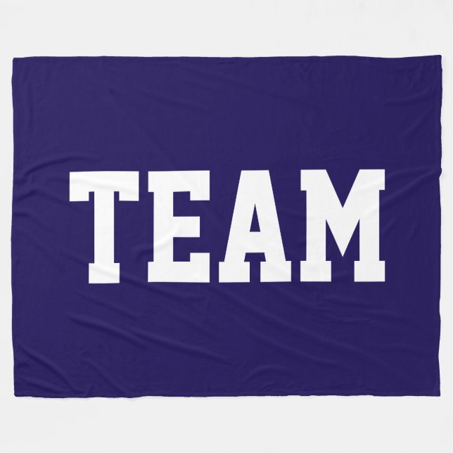 Cobertor De Velo TEAM Bold Branco Texto Atlético Em Azul Navy Profu (Frente (Horizontal))