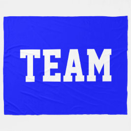 Cobertor De Velo TEAM Bold Branco Texto Atlético Em Azul Real Brilh