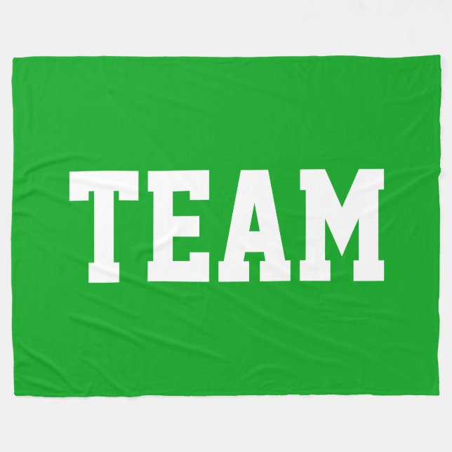 Cobertor De Velo TEAM Bold Texto Atlético Branco Sobre Verde Claro  (Frente (Horizontal))