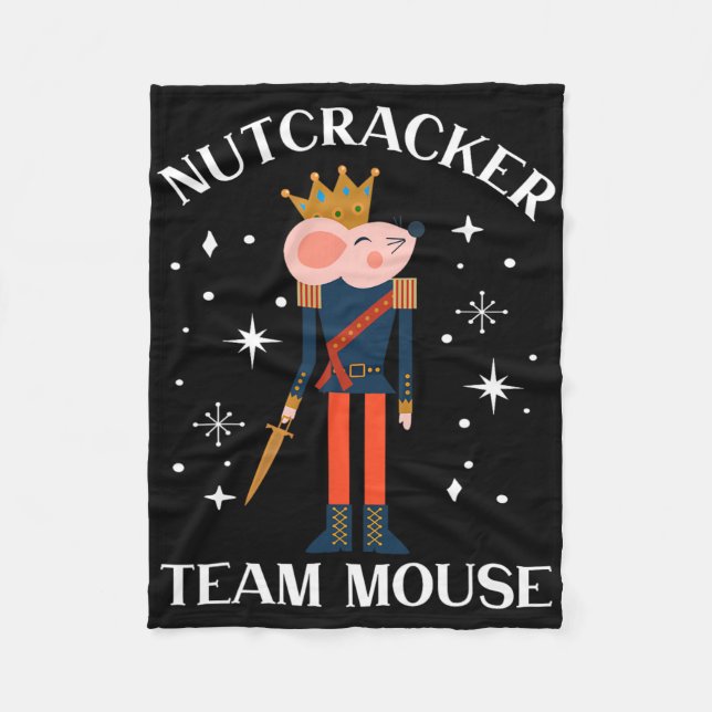 Cobertor De Velo Team Mouse Nutcracker Christmas Dance Fun Soldier  (Frente)