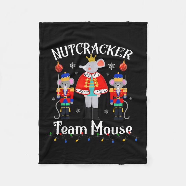 Cobertor De Velo Team Mouse Nutcracker Christmas Dance Funny Soldie (Frente)