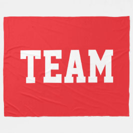 Cobertor De Velo TEAM Negrito Branco Texto Atlético Em Vermelho Esp