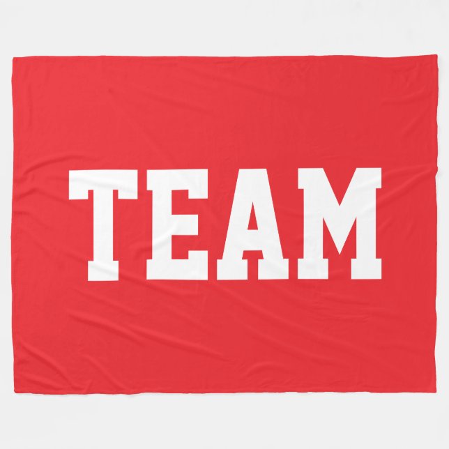 Cobertor De Velo TEAM Negrito Branco Texto Atlético Em Vermelho Esp (Frente (Horizontal))