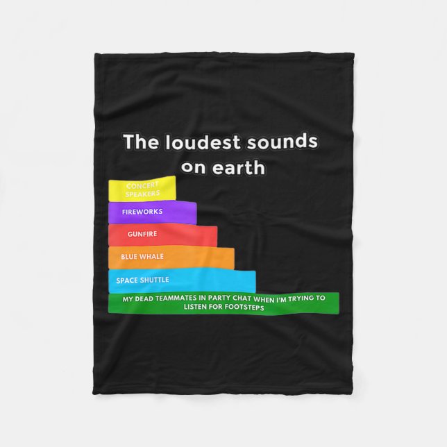 Cobertor De Velo Teammates Loudest Sounds On Earth Funny Gamer Men  (Frente)