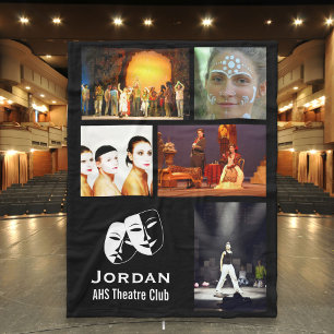 Cobertor De Velo Teatro feito sob encomenda, colagem da foto do