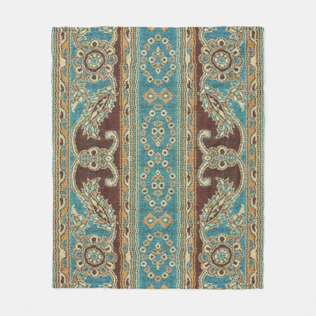 Cobertor De Velo Tecido Árabe Paisley Oriental Design (Frente)