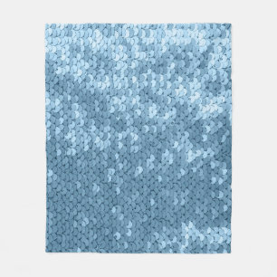 Cobertor De Velo Tecido Sequin: Shimmer Azul Céu.