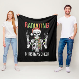 Cobertor De Velo Técnico de Raio-X de Esqueleto de Natal de Radiolo