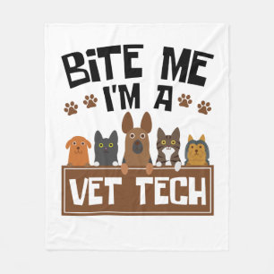 Cobertor De Velo Técnico veterinário me morde sou uma técnica de ve