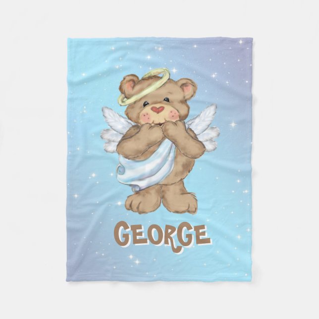 Cobertor De Velo Teddy Bear Angel (Frente)