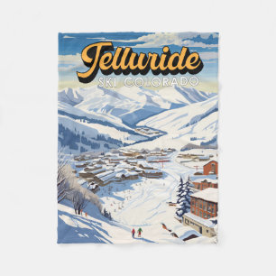 Cobertor De Velo Telluride Colorado Winter Viagem Art Vintage