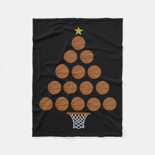 Cobertor De Velo Tema de Hoops de Árvore de Natal de Basquete Engra