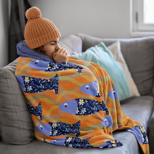 Cobertor De Velo Tema náutico dos nadadores (Criador carregado)