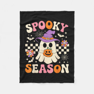 Cobertor De Velo Temporada assustadora abóbora fantasma groovy hall