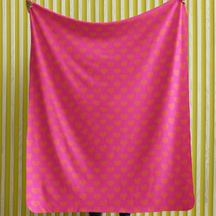 Cobertor De Velo Tendy Hot Pink e Orange Glitter Heart
