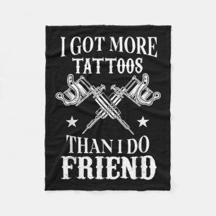 Cobertor De Velo Tenho Mais Tatuagens Do Que Os Amigos Vintage Tatt