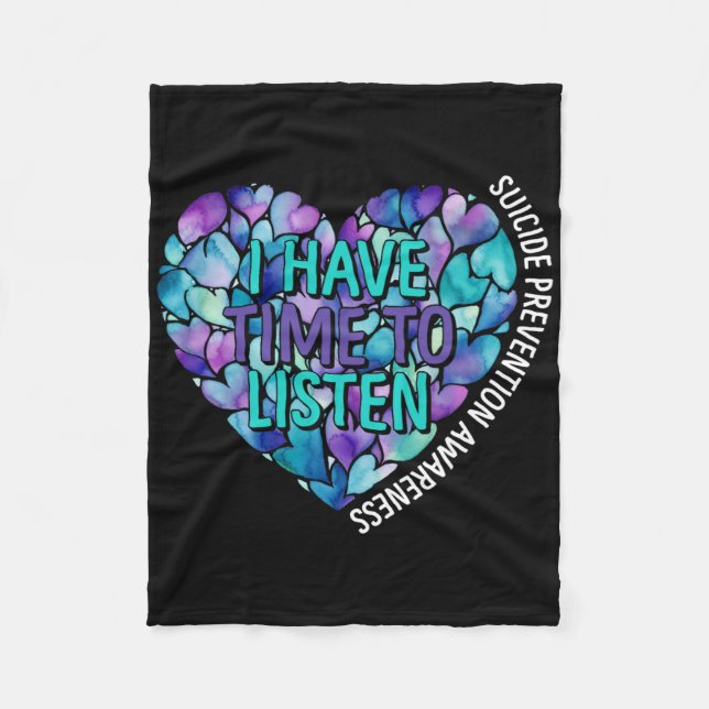 Cobertor De Velo Tenho Tempo Para Ouvir A Consciência Da Prevenção  (Frente)