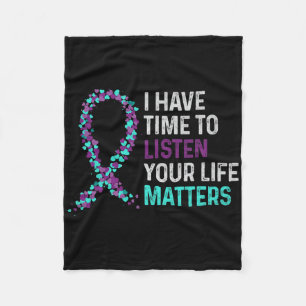Cobertor De Velo Tenho Tempo Para Ouvir O Suicídio Mental Da Saúde 