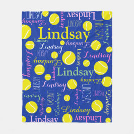 Cobertor De Velo Tênis bolas amarelas, cor-de-rosa, azul verde, nom