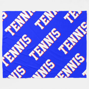 Cobertor De Velo TÊNIS Desportivo Branco Vermelho Texto Em Azul Bri