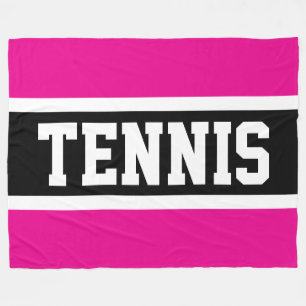 Cobertor De Velo TENIS Esportivo Anos 70 Rosa Vibrante Preto Branco