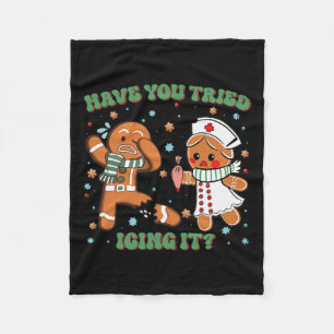 Cobertor De Velo Tentou Enfermeira de Natal Gingerbrea?