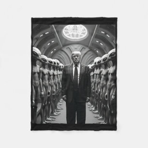 Cobertor De Velo Teoria da Conspiração de Trump com Aliens Visita d
