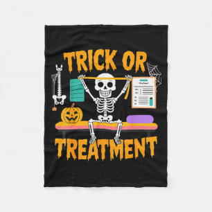 Cobertor De Velo Terapeuta de Fisioterapia de Halloween Pt Truque o
